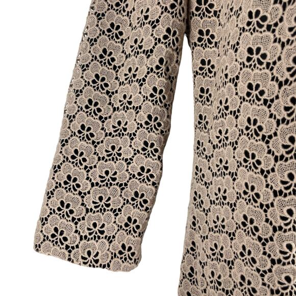 Diane von Furstenberg Sarita Lace Mini Dress Floral Tan Size 12 - Picture 4 of 7